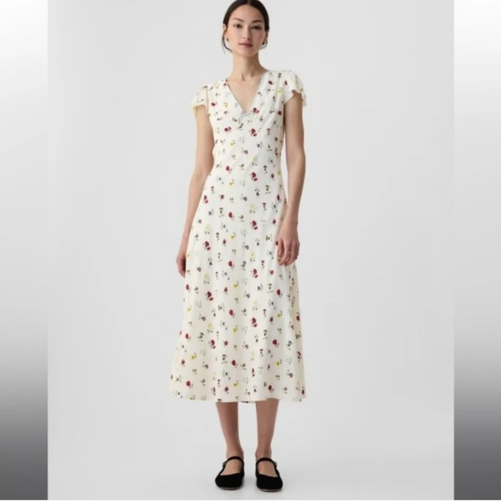 Gap x Doen Collab Floral Midi Dress Size 2 EUC - Picture 3 of 8
